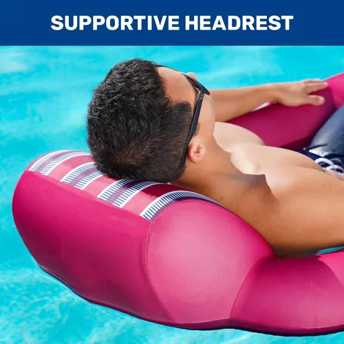 Miniatura 4 de Aqua Luxury Water Pool Lounge – Extra Large – Inflatable Pool Floats for Adults with Headrest, Backrest, Footrest & Cupholder – Multiple