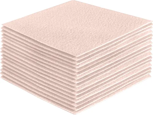 Miniatura 53 de FabricLA Hojas de fieltro acrílico para manualidades, cuadrados de fieltro precortados suaves de 4 x 4 pulgadas (3.9 in x 3.9 in), utiliza hojas