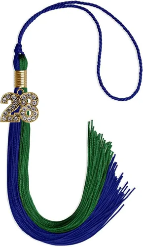 Miniatura 30 de Endea Graduation Borla de doble color con dije dorado (negro/oro brillante, 2022)