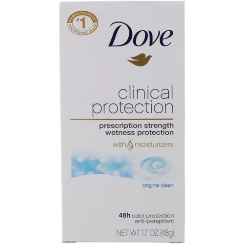 Dove Clinial Protection Desodorante, Original Clean, 1.7 oz (paquete de 6)