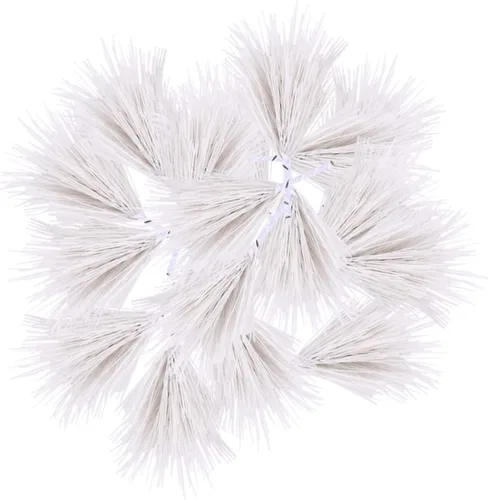 Miniatura 2 de PRETYZOOM 30 piezas de agujas de pino artificiales, ramas, adornos blancos para árbol de Navidad, púas de pino de Navidad, púas de vegetación