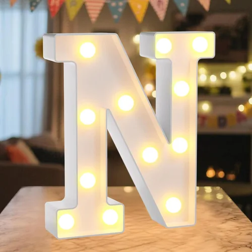 Miniatura 22 de Letrero de números con luz LED de marquesina, letrero de números de cumpleaños iluminado para decoración de fiesta de cumpleaños, pared de bar