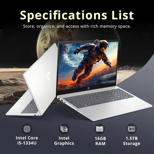 Miniatura 3 de HP Portátil con pantalla táctil FHD de 15.6", Intel i5-1334U, 16 GB de RAM, almacenamiento de 1.5 TB (512 GB SSD+1 TB Docking Station Set), gráficos