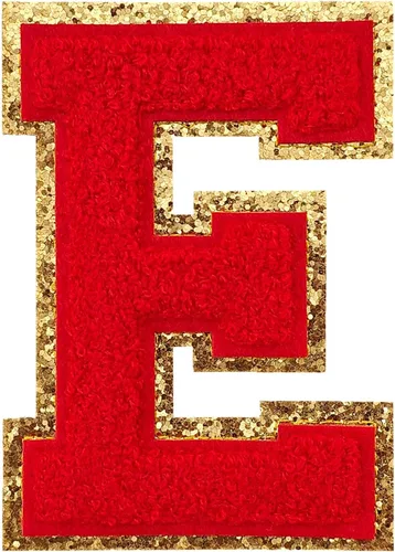 Miniatura 138 de GYGYL - 3 parches de letras deportivas de felpilla con purpurina, parches para planchar de tamaño grande para decoración de disfraces