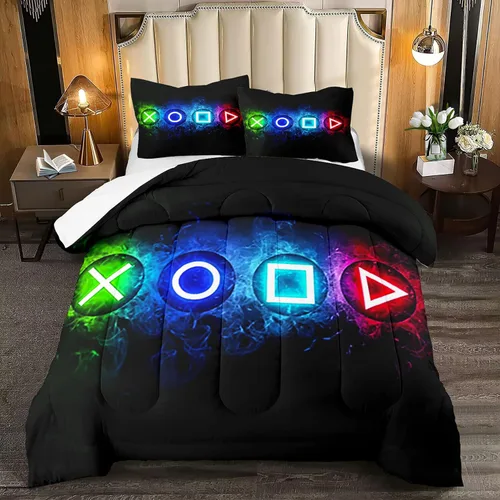 Miniatura 7 de Juego de edredón de niña negra afroamericana, tamaño individual, edredón mágico para niñas negras para decoración de dormitorio Kawaii, juego