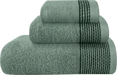 Miniatura 10 de Belizzi Home Juego de 3 toallas de algodón ultra suave, contiene una toalla de baño de 28 x 55 pulgadas, una toalla de mano de 16 x 24 pulgadas y un