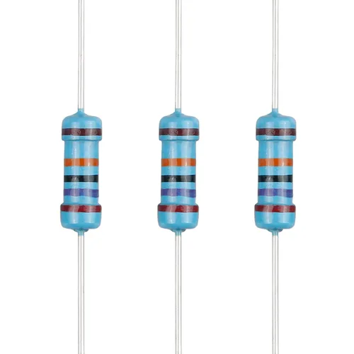 Miniatura 83 de 100 resistencias de 1 ohm 1/2 W (0.5 vatios) ±1% tolerancia de película metálica, resistencia fija de múltiples valores de resistencia opcional