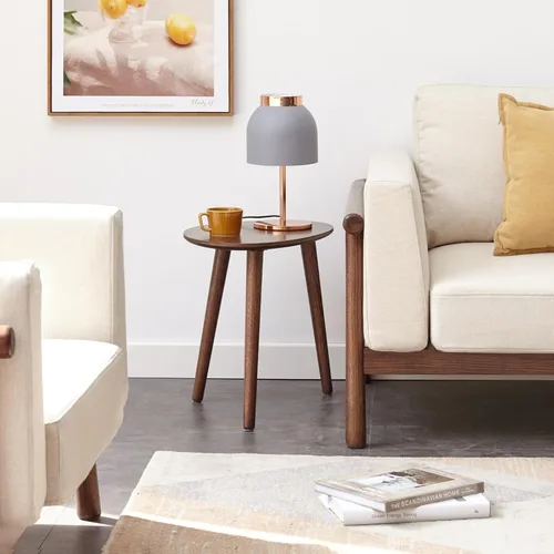 Miniatura 11 de Small Oval Coffee Table, Mid Century Modern Coffee Table for Living Room, 100% Solid Oak Wood Side Table End Tables for Home
