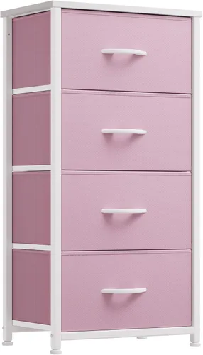 Miniatura 10 de YITAHOME Cómoda con 4 cajones – Torre de almacenamiento de tela, unidad organizadora para dormitorio, sala de estar, pasillo, armarios – Estructura