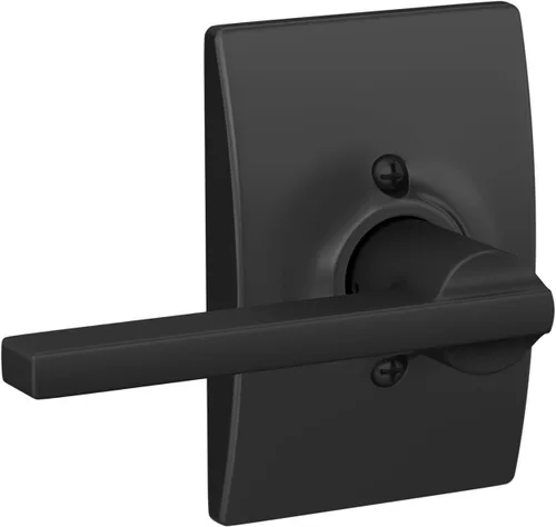 Miniatura 40 de Schlage F10 LAT 626 CEN Latitude - Manilla de puerta con moldura Century, cerradura de paso para pasillo y armario, cromo satinado