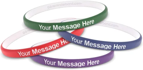 Miniatura 2 de Reminderband Pulseras de goma personalizadas - Pulseras finas de lujo