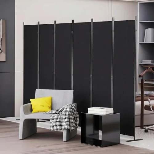 Miniatura 7 de Divisor de habitación plegable para interiores de 1 panel de 6 pies de alto, pantalla de privacidad portátil, separador de partición independiente