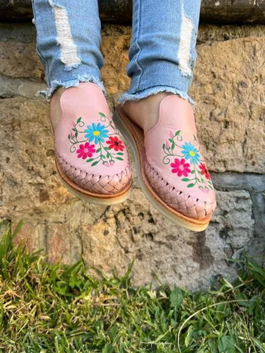 Miniatura 7 de Mexico en la Piel Sandalias de cuero para mujer hechas a mano.