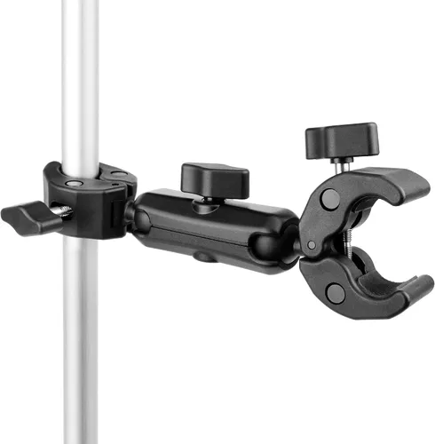 Miniatura 10 de GEPULY Super Clamp Soporte de abrazadera para cámara GoPro Insta360 DJI Accesorios de motocicleta Dual 360 ° Brazo mágico Adaptador de cabezal