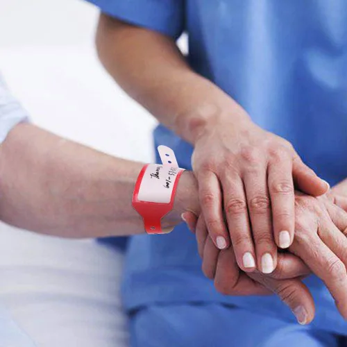 Miniatura 6 de Bandas de identificación de hospital, pulsera médica de tamaño adulto, pulseras impermeables para pacientes, pulsera de identificación de hospital
