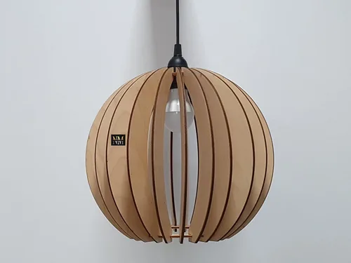 Lámpara colgante de madera | Iluminación colgante | Lámpara de madera moderna | Lámpara colgante | Lámpara moderna de mediados de siglo | Pantalla