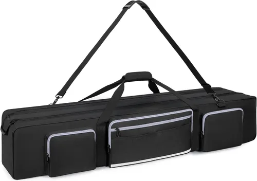 Miniatura 9 de IBVIVIC Bolsa para trípode, 30.7 pulgadas, funda de transporte de trípode resistente con divisor acolchado, bolsa de soporte de luz con doble
