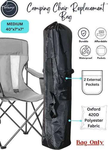 Miniatura 2 de Bolsa de repuesto para silla de camping plegable, silla de campamento portátil, hamaca, esterilla de yoga, paraguas, tiendas de campaña, trípodes