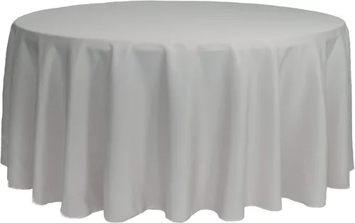Miniatura 51 de YOUR CHAIR COVERS - Mantel redondo de poliéster prémium de 120 pulgadas - Mantel de lino color champán para mesas redondas estándar