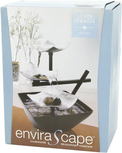 Miniatura 4 de Homedics Fuente de agua de mesa, máquina de sonido calmante para decoración del hogar, bomba automática, lavabo profundo y rocas naturales de río.