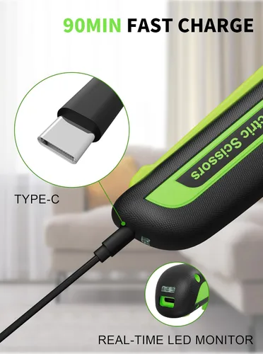 Miniatura 6 de Cortador de cartón inalámbrico de 4 V, 2000 mAh, cortador de caja eléctrico para cartón con 2 cuchillas de titanio, LED y bloqueo de seguridad