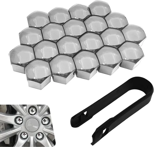 Miniatura 9 de 20 cubiertas para tuercas de neumáticos, tapas hexagonales de 0.67 pulgadas con herramienta de extracción, tapas de tuercas centrales de rueda a