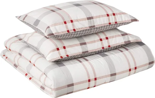 Miniatura 41 de Eddie Bauer - Juego de edredón Queen, ropa de cama reversible a cuadros, elegante y cálida decoración del hogar (gris normandía, Queen)