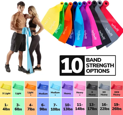 Miniatura 8 de Resistance Bands for Working Out 7Ft Long Resistance Bands Super Exercise Bands with Carry Pouch and Door Anchor I Latex Free Workout Bands Verde