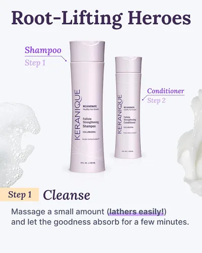 Miniatura 7 de Champú Voluminizador Keranique - Engrosamiento del cabello para cabello fino y que se adelgaza - Enriquecido con queratina, limpieza del cuero