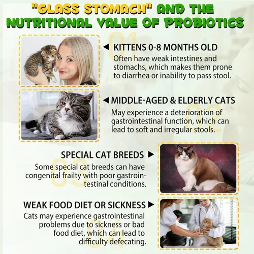 Miniatura 5 de Gotas para aliviar el estreñimiento de gatos, laxante natural para gatos con 6 probióticos, suplemento líquido suavizante para la salud digestiva