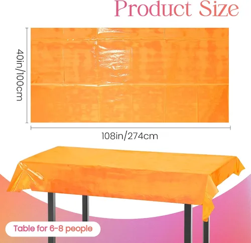 Miniatura 2 de Mantel iridiscente azul de 2 piezas, 40 x 108 pulgadas, mantel de mesa láser brillante desechable, manteles de plástico con purpurina, mantel