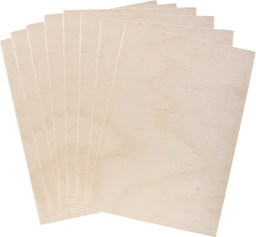 Miniatura 8 de Mandala Crafts Tablero de madera contrachapada de abedul báltico, hojas de madera finas para manualidades, modelo de corte láser, grabado de 6 x 6