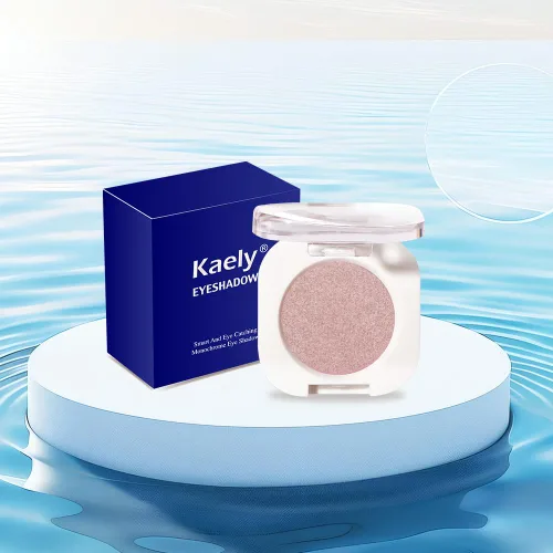 Miniatura 7 de Sombra de ojos color crema champán, sombra de ojos brillante dorada clara con purpurina metálica para piel madura, ligera, mezclable, brillo sutil