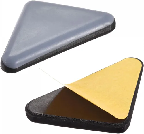 Miniatura 6 de uxcell 1.772 in x 1.378 in x 1.378 in triángulo PTFE muebles deslizantes, adhesivo autoadhesivo para pisos de madera, azulejos de cerámica