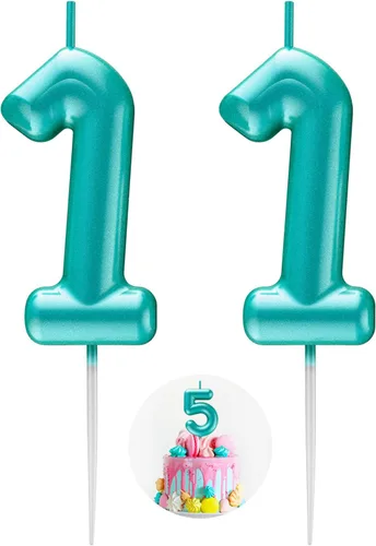 Miniatura 173 de Velas número 2 arcoíris con número 3D de feliz cumpleaños para decoración de fiesta de pastel de cumpleaños, suministros de celebración