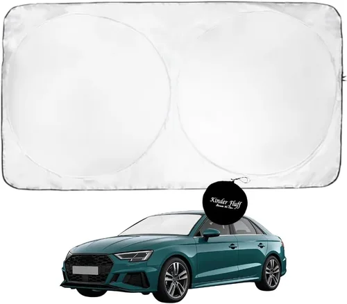 Miniatura 151 de Kinder Fluff Parasol para parabrisas Protección solar reflectante patentada para automóvil, certificado 99% de bloqueo UVR, interior fresco