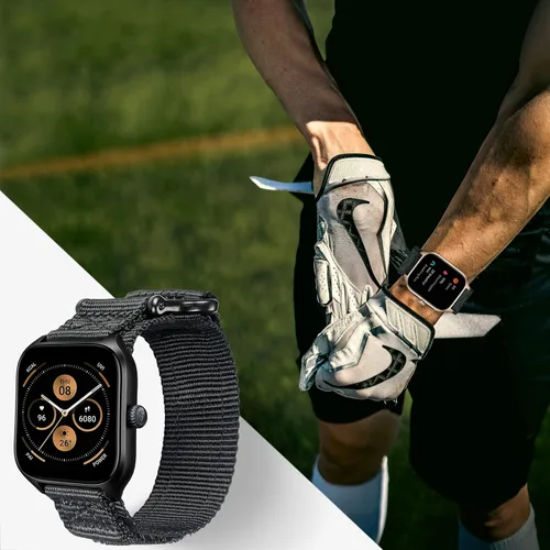 Miniatura 6 de Correas de reloj compatibles con Amazfit, correa deportiva de nailon resistente con diseño de bucle tejido para Amazfit GTS 4/4 Mini/3/2/2e/2 mini