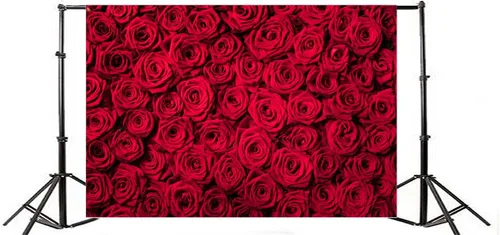 Yeele Fondo de fotografía floral de rosa roja de 9 x 6 pies, pétalos de flores, romántico, dulce, novia, fiesta, fotografía, fondos de fondo para