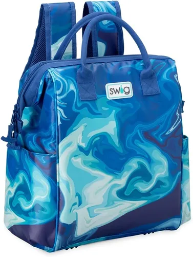 Miniatura 13 de Mochila enfriadora Swig Life Packi, enfriador aislado, bolsa de playa impermeable, 24 latas, enfriadores aislados livianos Nube Nueve