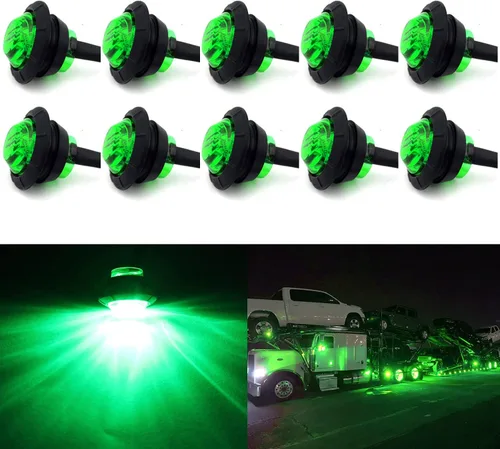 Miniatura 11 de KEING Paquete de 10 mini luces LED redondas selladas impermeables de 3/4 pulgadas, luz de señalización LED blanca de 12 V para remolque, camión
