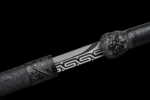 Miniatura 4 de JIHPENsword, espada shikomizue japonesa hecha a mano, hoja negra de espiga completa con vaina, 41 pulgadas
