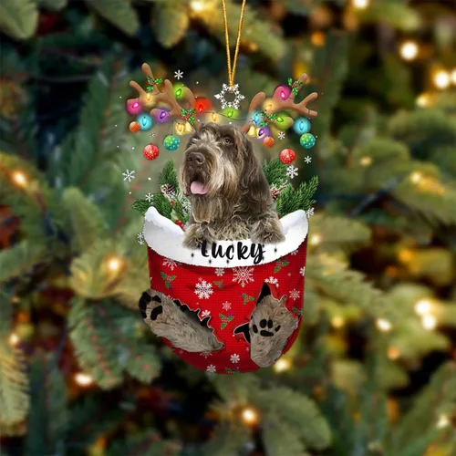 Miniatura 136 de Adorno de Navidad personalizado para perro Airedale Terrier en bolsillo de nieve, adorno para árbol de Navidad, idea de regalo para amantes