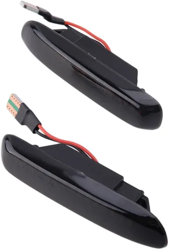 Miniatura 3 de Luces intermitentes LED secuenciales de lente transparente para guardabarros delanteros, intermitentes, compatible con BMW Serie 3 E46 Sedán/Wagon