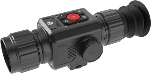 Miniatura 4 de GOYOJO Mira telescópica térmica de visión nocturna para caza, detección de largo alcance de 1.378 in/12 um, enfoque ajustable, imágenes HD, batería