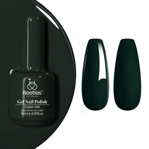 Miniatura 31 de Beetles - Esmalte de uñas de gel verde luminoso que brilla en la oscuridad, esmalte de uñas de gel que se absorbe con lámpara LED UV, arte de uñas
