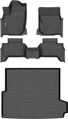 Miniatura 50 de Alfombrillas de TPE para Toyota Highlander 2014-2019 7 y 8 asientos, protección para todo tipo de clima, forros de piso de automóvil resistentes