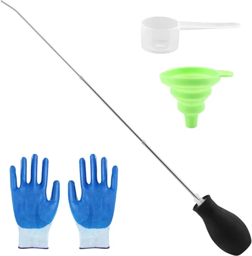 Polvo de tierra de diatomeas, dispensador retráctil de 9 a 22 pulgadas con tubo de metal largo, rociador de plumero de bombillas para suministros