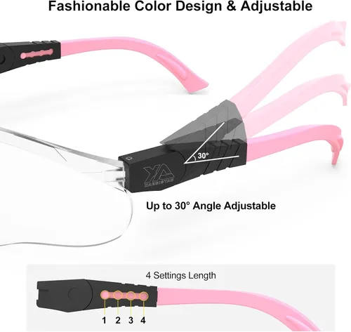 Miniatura 2 de xaegistac Gafas de tiro antivaho, protección ocular para el campo de tiro, lentes de seguridad ajustables con estuche rígido con cremallera Lente