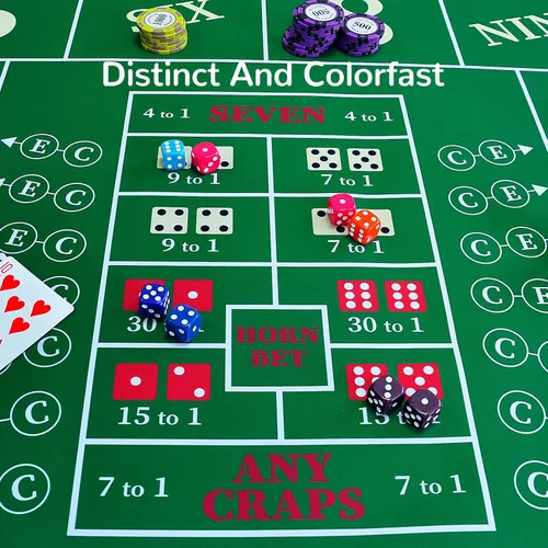 Miniatura 3 de Alfombra de mesa para dados de casino impermeable mejorada de 1,78 m x 0,89 m con bolsa de transporte, cubierta antideslizante de goma para juego