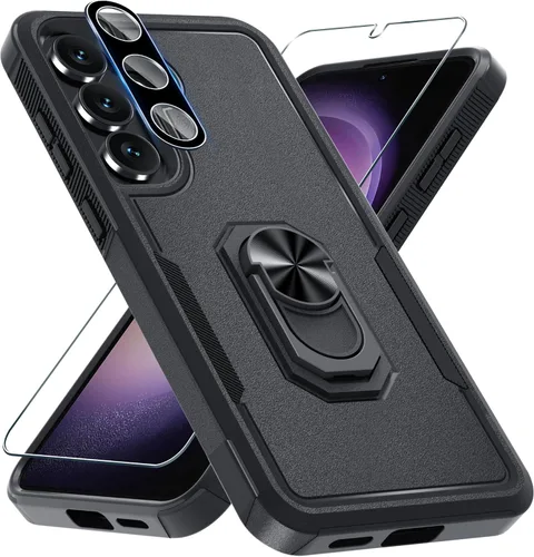 Miniatura 25 de Compatible con Samsung Galaxy S24/S25 Funda con Protector de Pantalla de Vidrio Templado, Resistente a Prueba de Golpes de Servicio Pesado Funda